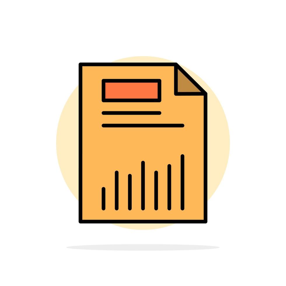 Dokument Geschäft Diagramm Finanzen Millimeterpapier Statistiken abstrakte Kreis Hintergrund flache Farbe Symbol vektor