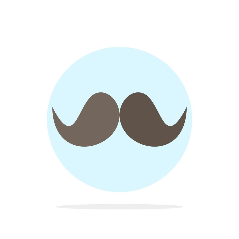 Schnurrbart Hipster Movember Männer flache Farbe Symbolvektor vektor