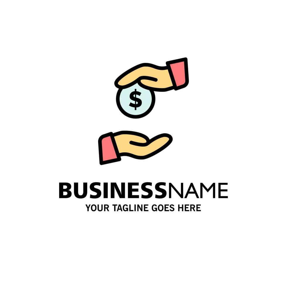 Bestechung Bestechung Bürokratie korrupte Business Logo Vorlage flache Farbe vektor