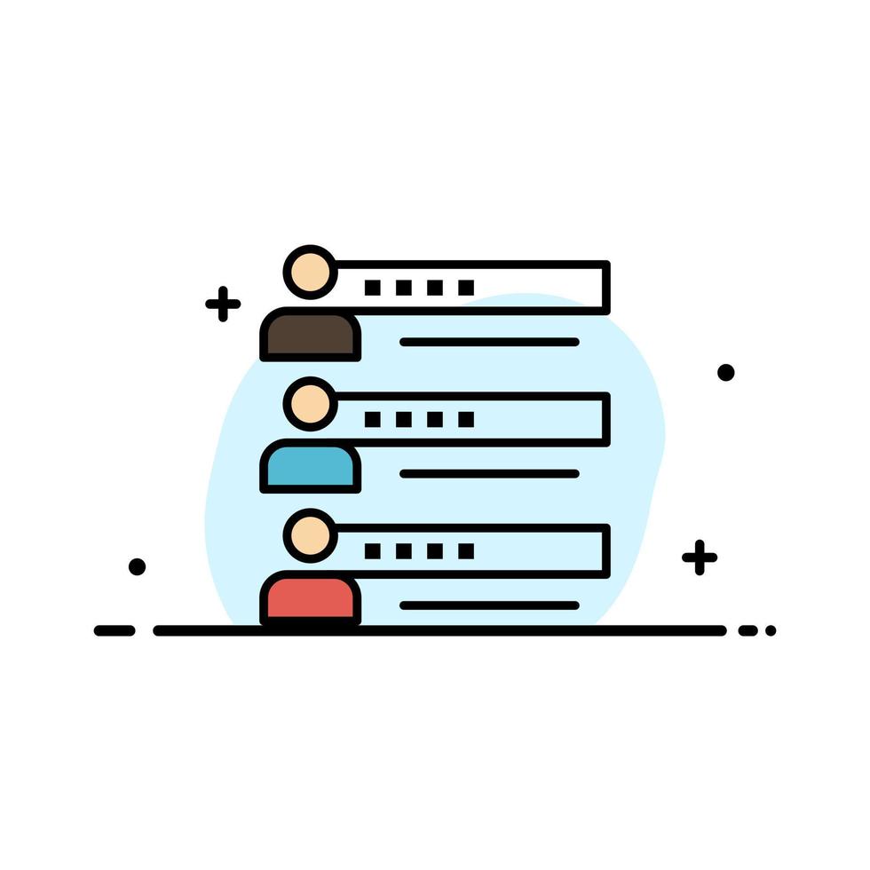 Fähigkeiten Diagramme Menschen Profil Einstellungen Statistiken Team Business flache Linie gefüllt Symbol Vektor Banner Vorlage