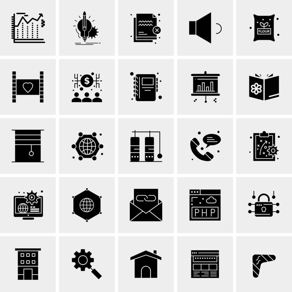 25 universelle Business-Icons Vektor kreative Icon-Illustration zur Verwendung in Web- und Mobilprojekten