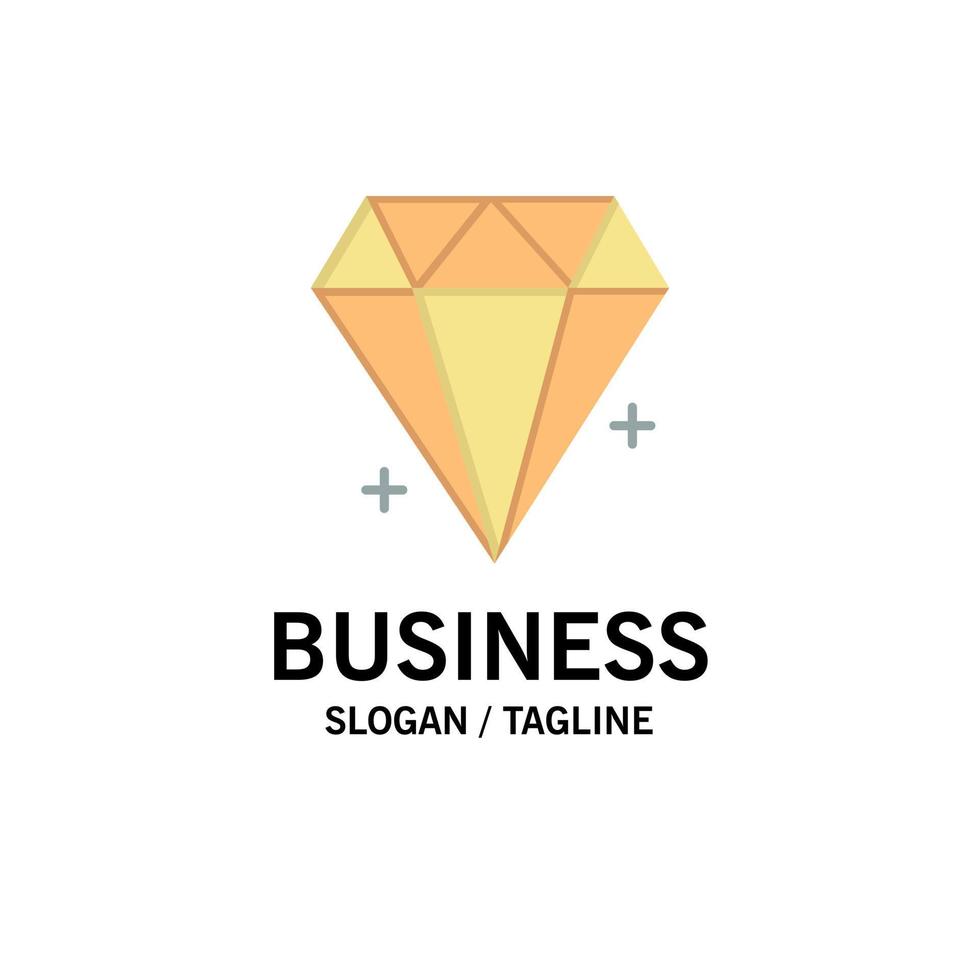 Flache Farbe der Diamant-E-Commerce-Schmuckjuwel-Business-Logo-Vorlage vektor