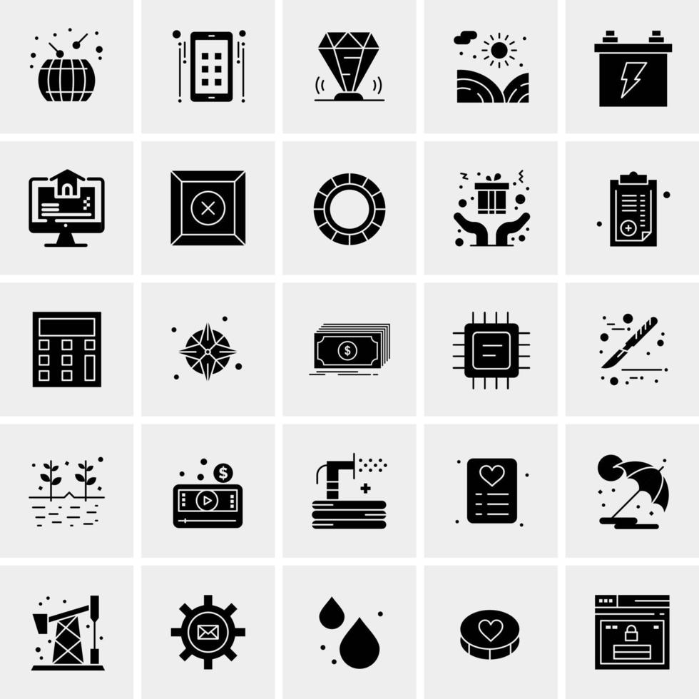 25 universelle Business-Icons Vektor kreative Icon-Illustration zur Verwendung in Web- und Mobilprojekten