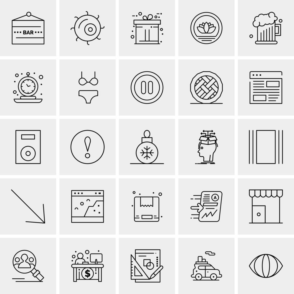 25 universelle Business-Icons Vektor kreative Icon-Illustration zur Verwendung in Web- und Mobilprojekten