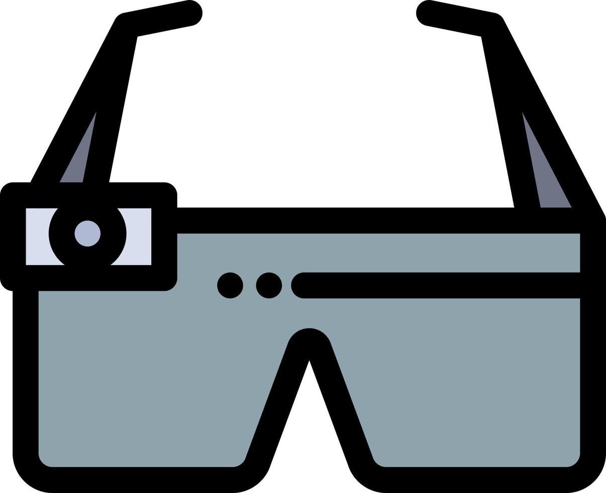gerät brille google glas smart flache farbe symbol vektor symbol banner vorlage