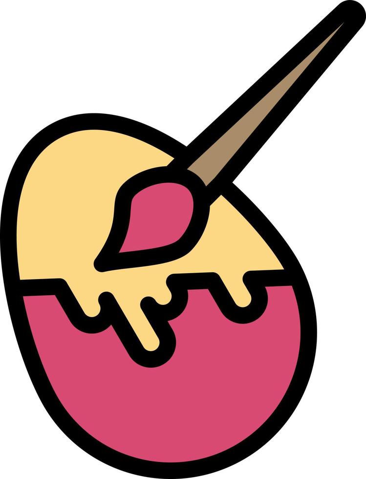 Pinsel-Osterei-Malerei-Business-Logo-Vorlage flache Farbe vektor
