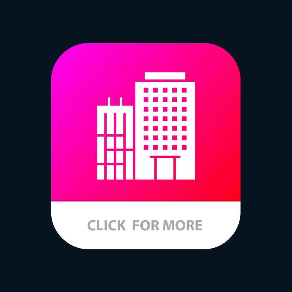 Hotelgebäude Home Service Mobile App Icon Design vektor