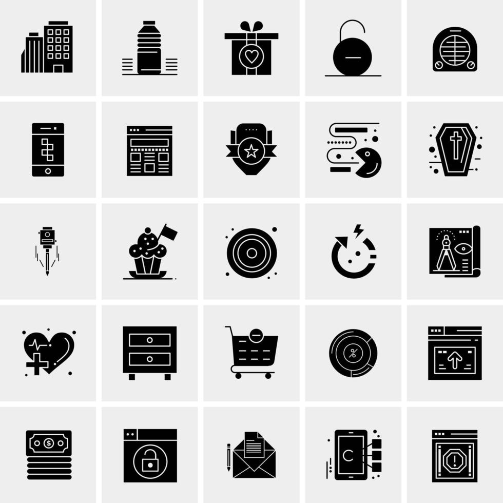 25 universelle Business-Icons Vektor kreative Icon-Illustration zur Verwendung in Web- und Mobilprojekten