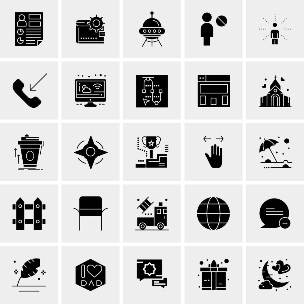 25 universelle Business-Icons Vektor kreative Icon-Illustration zur Verwendung in Web- und Mobilprojekten