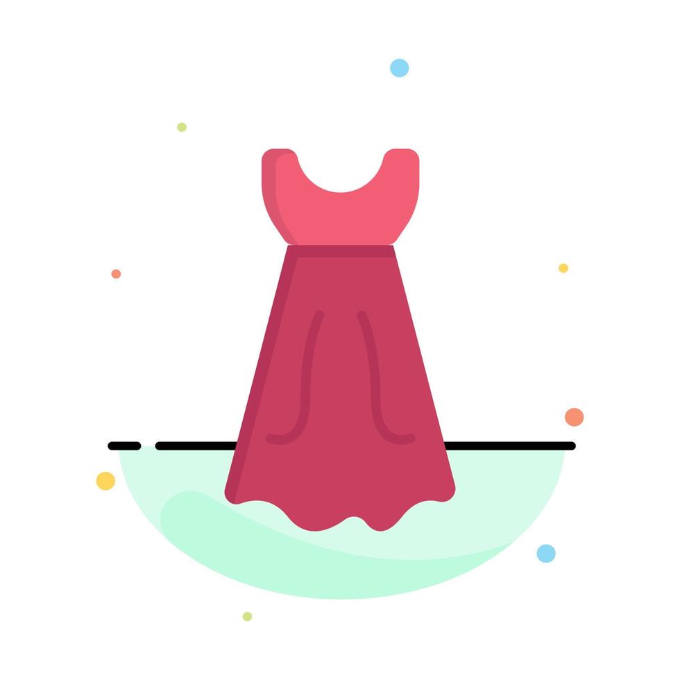 klänning flicka bröllop abstrakt platt Färg ikon mall vektor