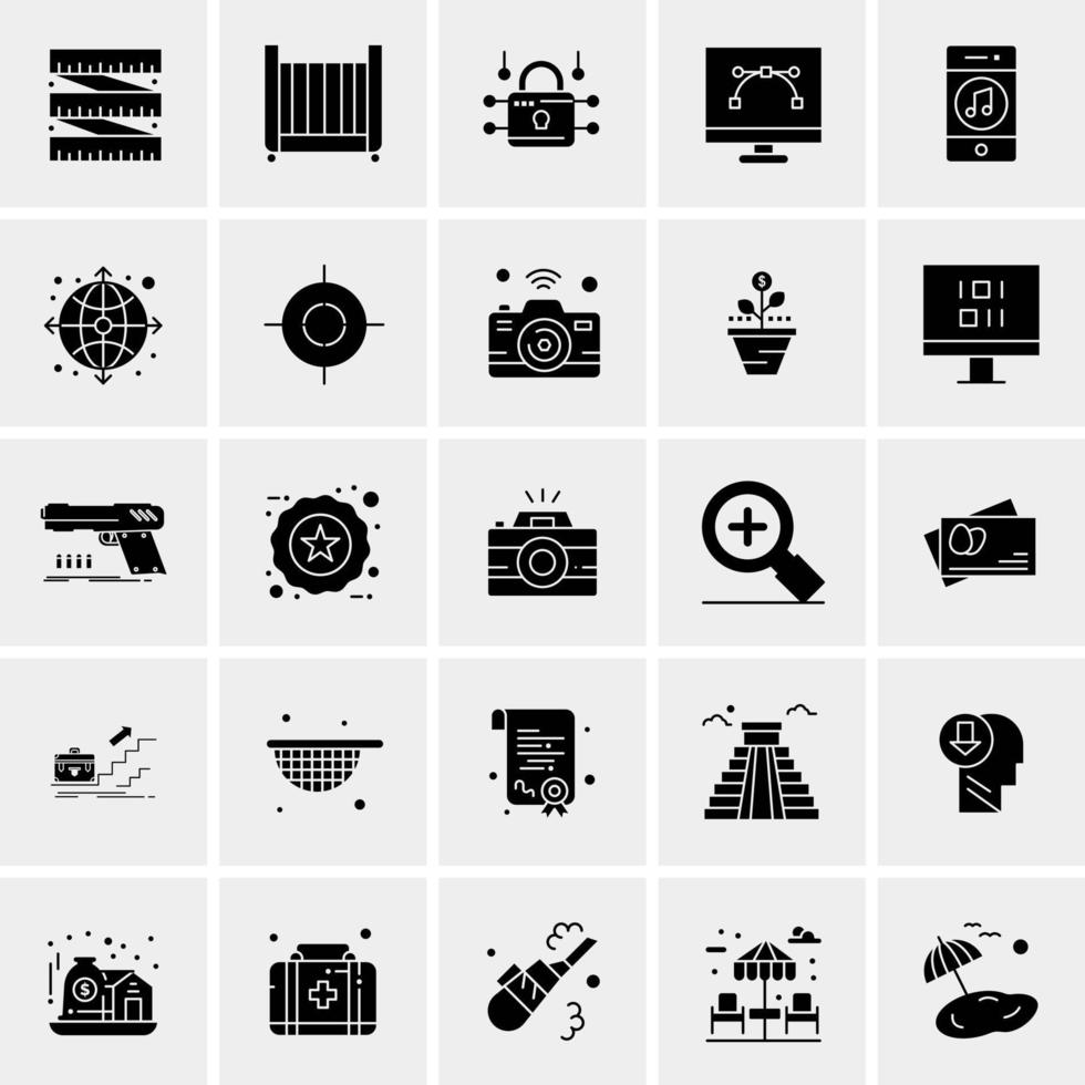 25 universelle Business-Icons Vektor kreative Icon-Illustration zur Verwendung in Web- und Mobilprojekten