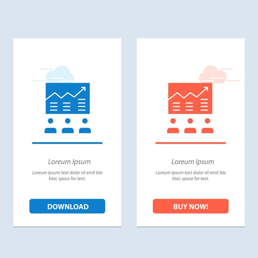 team pil företag Diagram ansträngningar Graf Framgång blå och röd ladda ner och köpa nu webb widget kort mall vektor