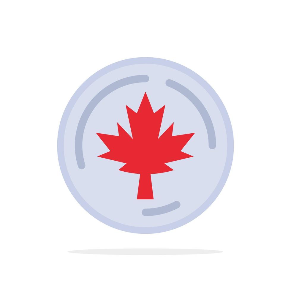 Herbst Kanada Blatt Ahorn abstrakte Kreis Hintergrund flache Farbe Symbol vektor