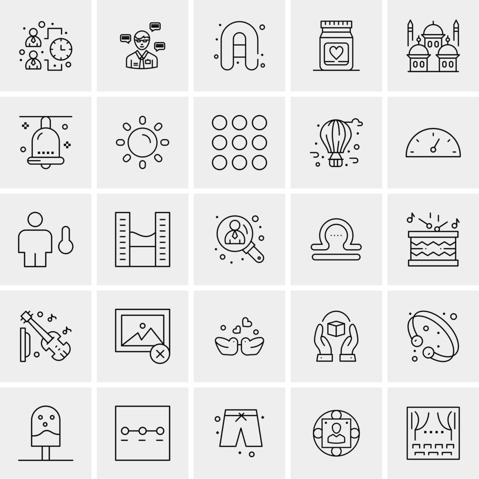 25 universelle Business-Icons Vektor kreative Icon-Illustration zur Verwendung in Web- und Mobilprojekten