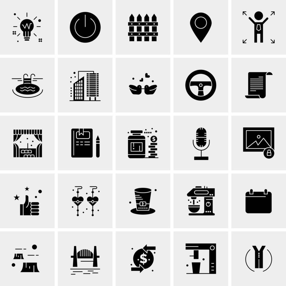 25 universelle Business-Icons Vektor kreative Icon-Illustration zur Verwendung in Web- und Mobilprojekten