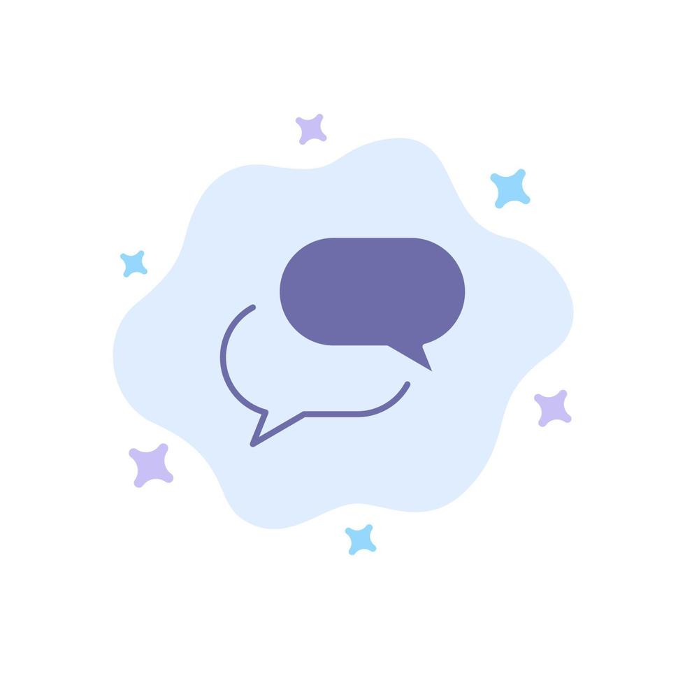 chattar chatt SMS post blå ikon på abstrakt moln bakgrund vektor