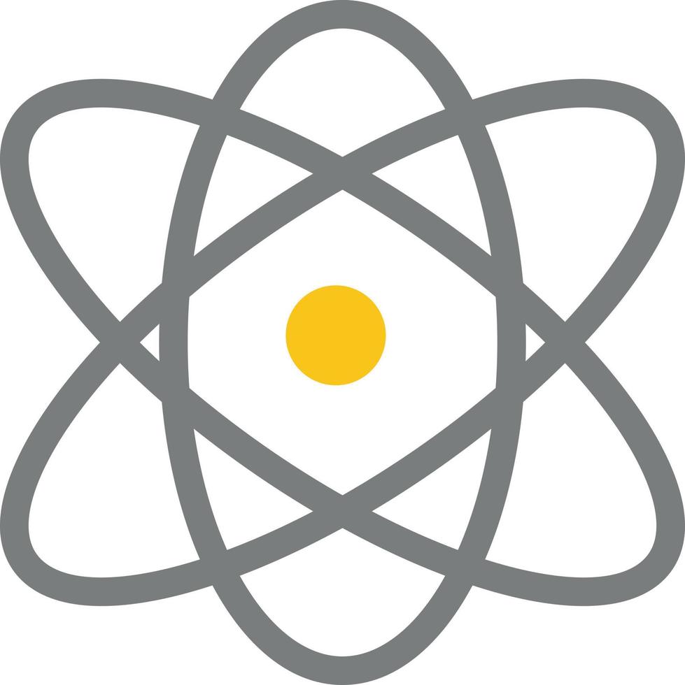 atom bildung physik wissenschaft flache farbe symbol vektor symbol banner vorlage
