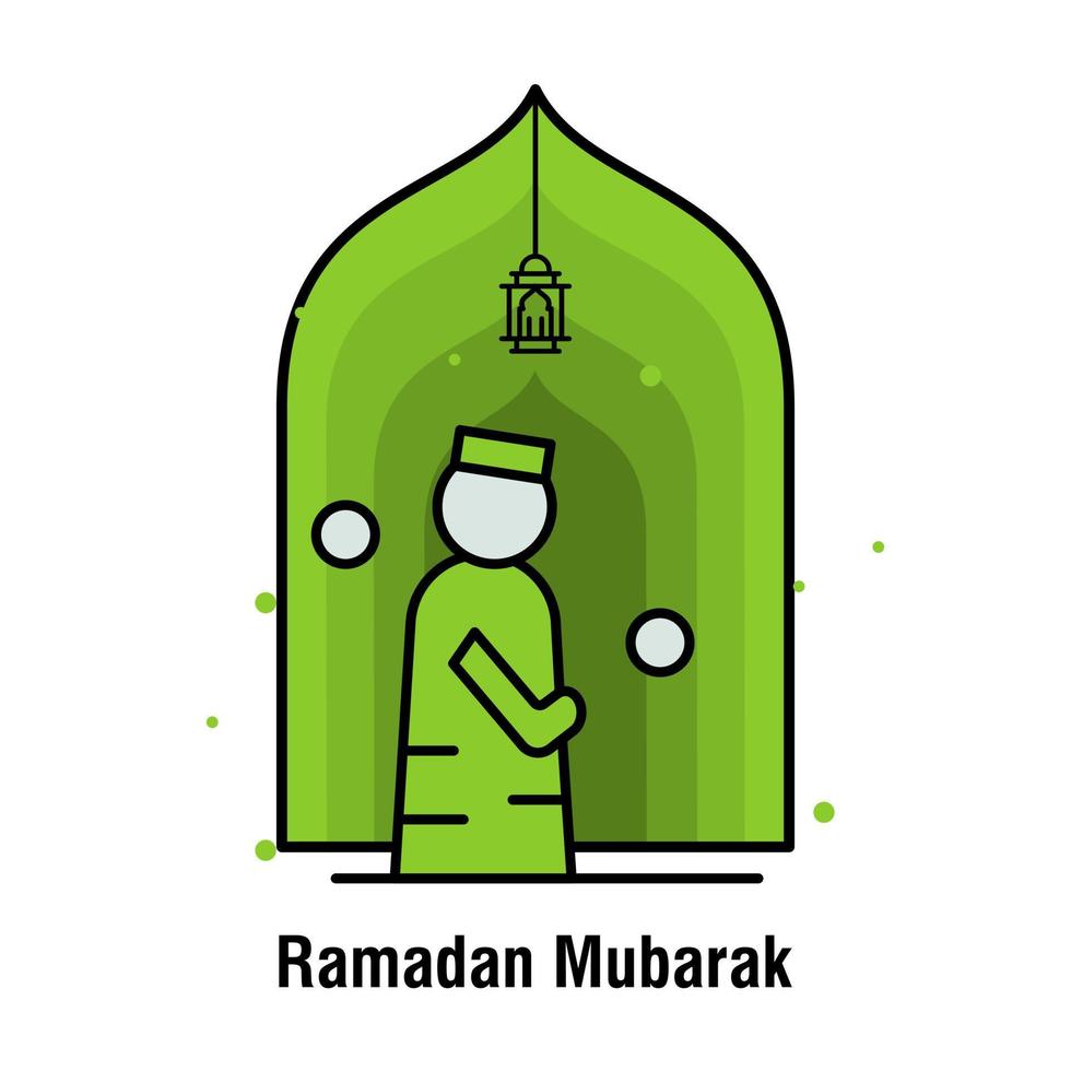 ramadan kareem begrepp baner vektor illustration