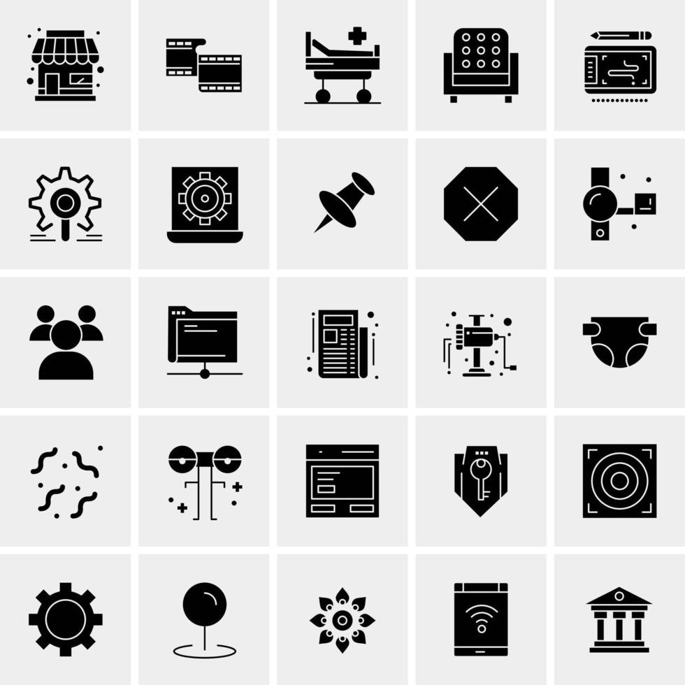 25 universelle Business-Icons Vektor kreative Icon-Illustration zur Verwendung in Web- und Mobilprojekten