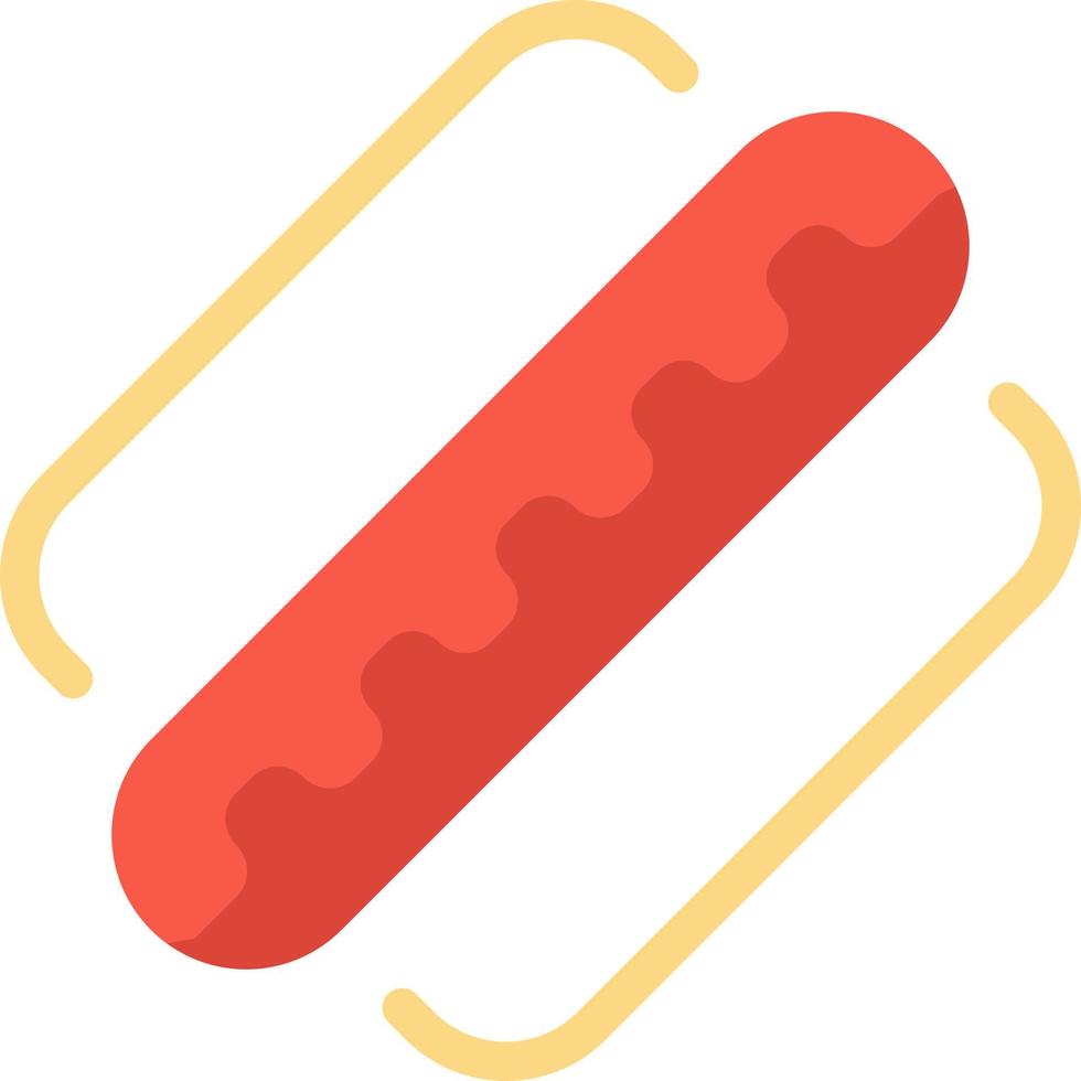 amerika amerikanischer hotdog gibt flache farbsymbol-vektorsymbol-banner-vorlage an vektor