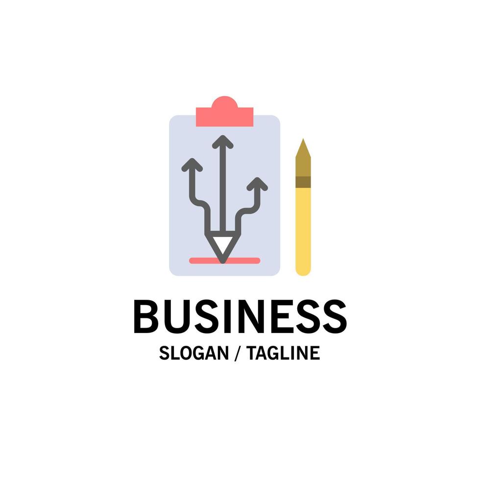Kopf Plan Strategie Taktik denken Business Logo Vorlage flache Farbe vektor