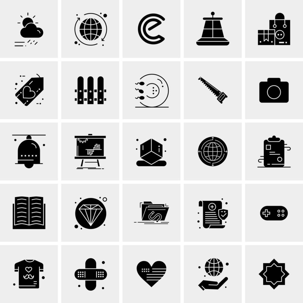 25 universelle Business-Icons Vektor kreative Icon-Illustration zur Verwendung in Web- und Mobilprojekten