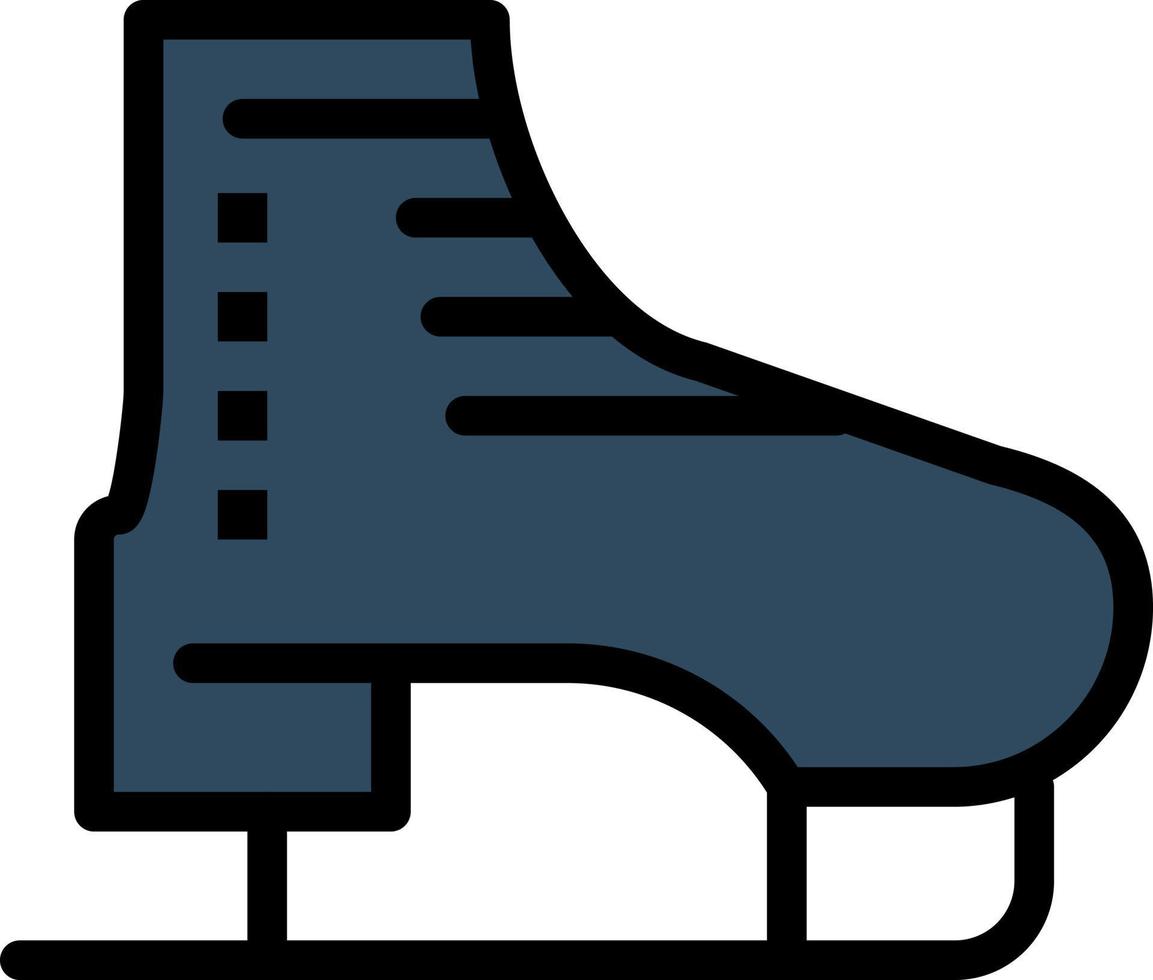 Boot Schlittschuh Schlittschuhe Skaten flache Farbe Symbol Vektor Symbol Banner Vorlage