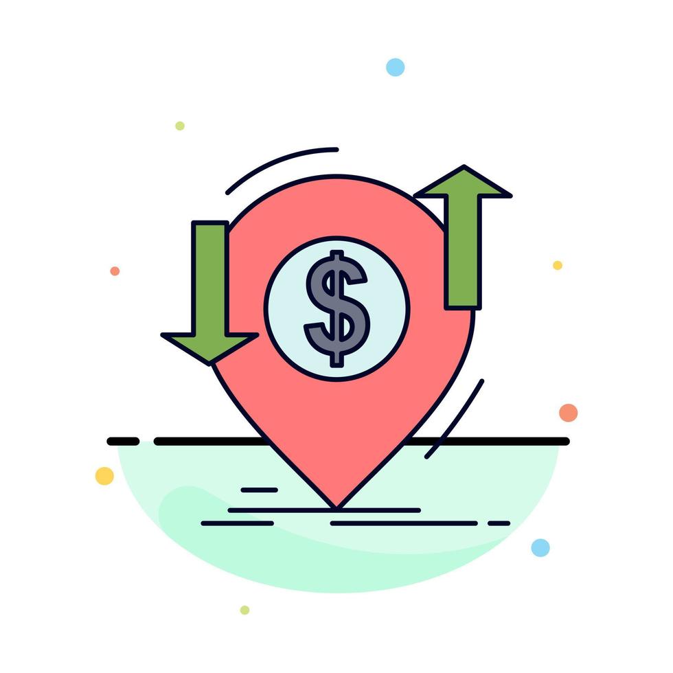 transaktion finansiell pengar finansiera överföra platt Färg ikon vektor