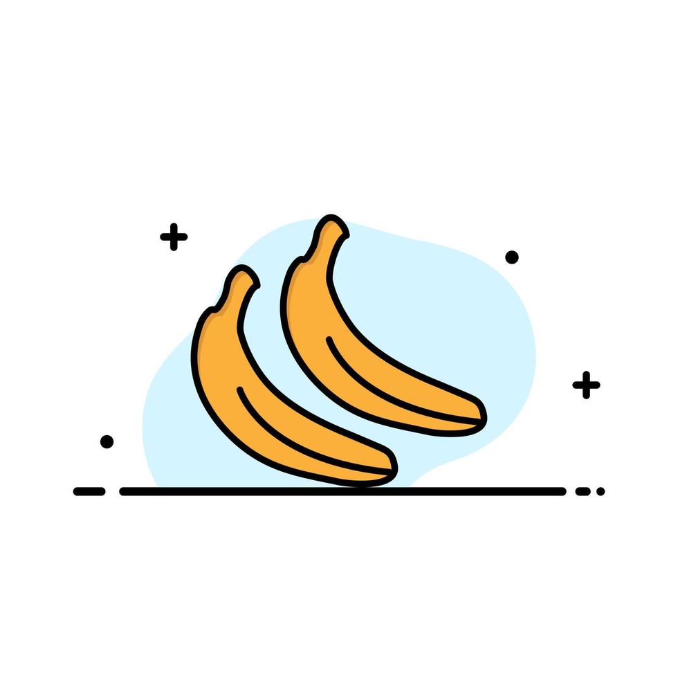 flache farbe der bananennahrungsobstgeschäftslogoschablone vektor