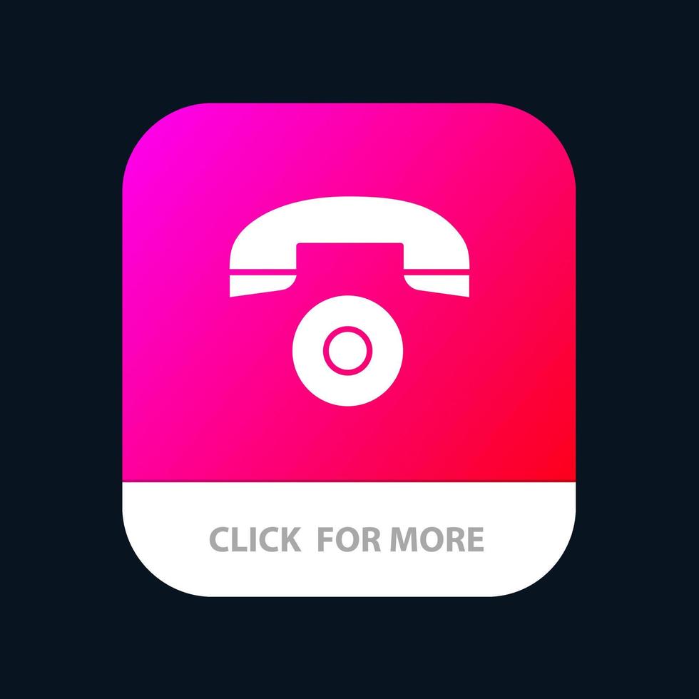 telefonanruf handy-app-schaltfläche android- und ios-glyphenversion vektor