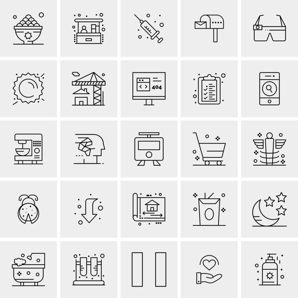 25 universelle Business-Icons Vektor kreative Icon-Illustration zur Verwendung in Web- und Mobilprojekten