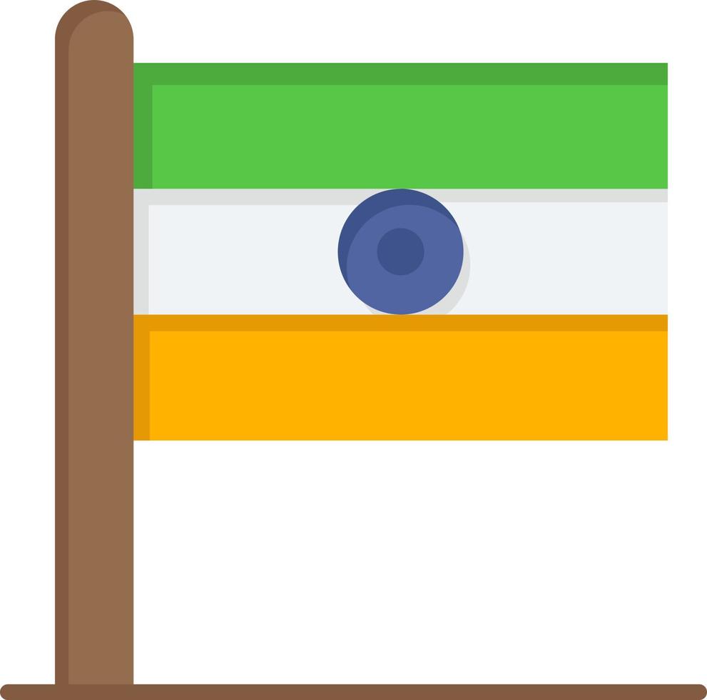 indisk flagga tecken dag platt Färg ikon vektor ikon baner mall