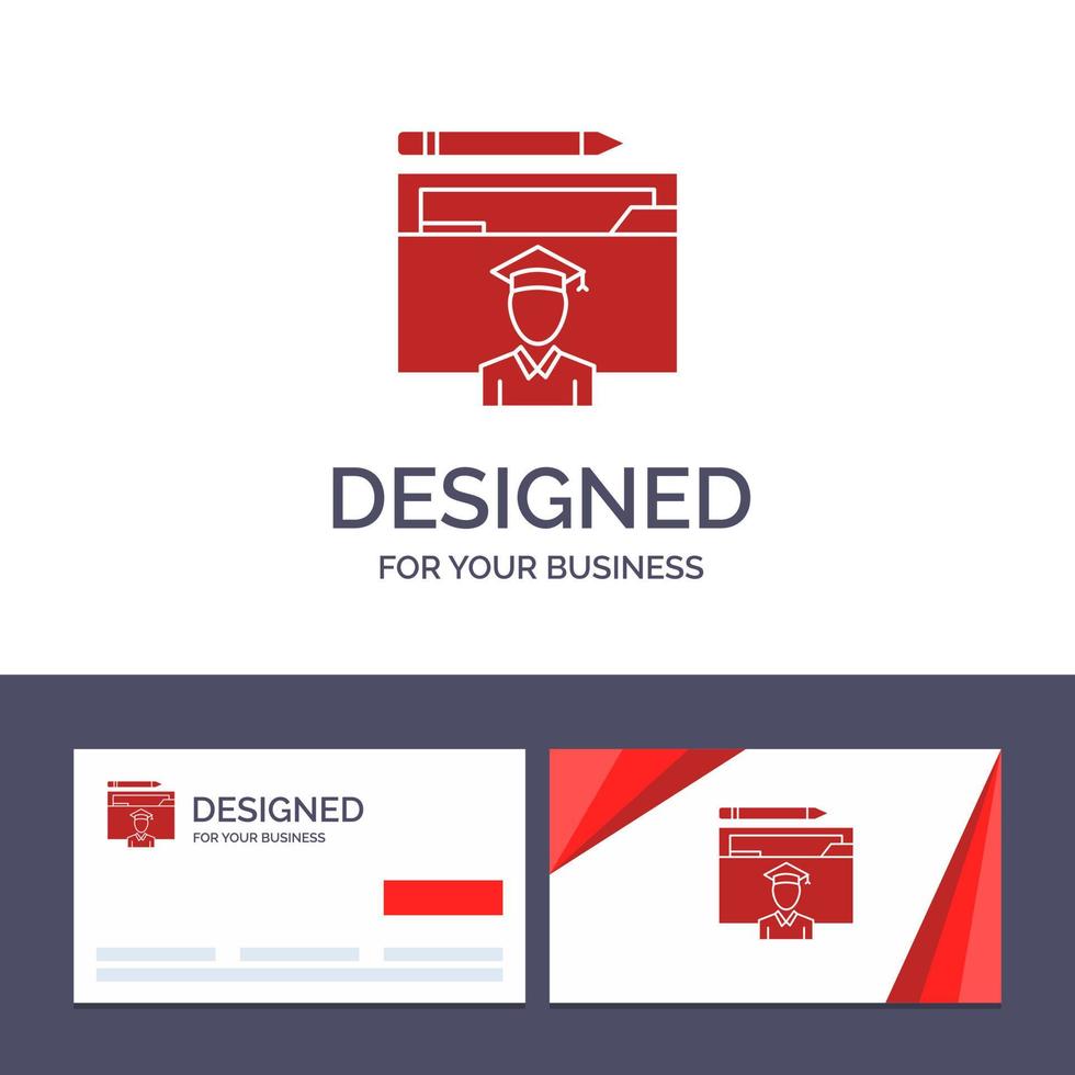 kreativ företag kort och logotyp mall avatar utbildning examen gradering lärd person vektor illustration