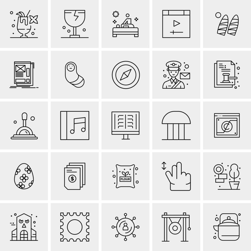 25 universelle Business-Icons Vektor kreative Icon-Illustration zur Verwendung in Web- und Mobilprojekten