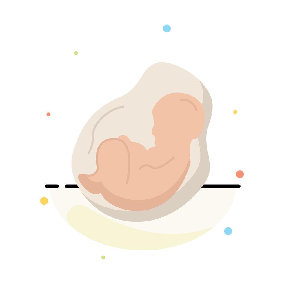 Baby Schwangerschaft schwanger Geburtshilfe Fötus flache Farbe Symbolvektor vektor