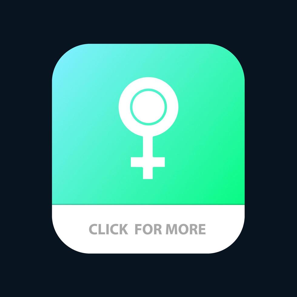 weibliches Symbol Geschlecht mobile App Icon Design vektor