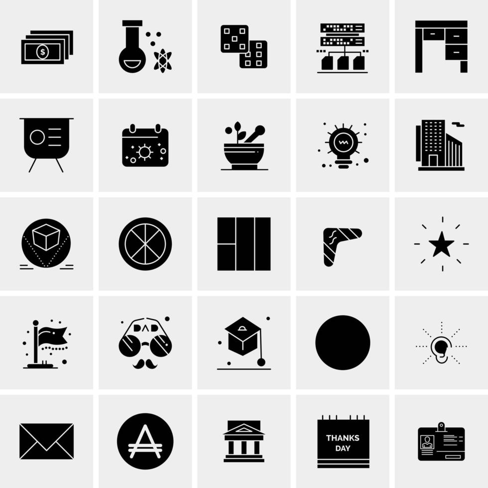 25 universelle Business-Icons Vektor kreative Icon-Illustration zur Verwendung in Web- und Mobilprojekten