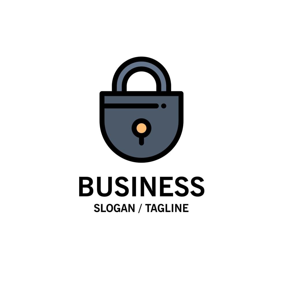 internet låsa låst säkerhet företag logotyp mall platt Färg vektor
