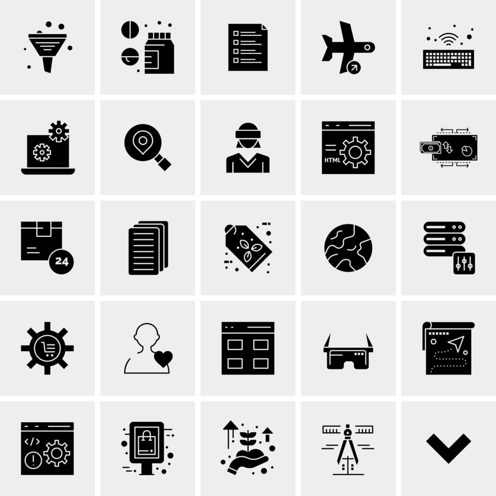 25 universelle Business-Icons Vektor kreative Icon-Illustration zur Verwendung in Web- und Mobilprojekten