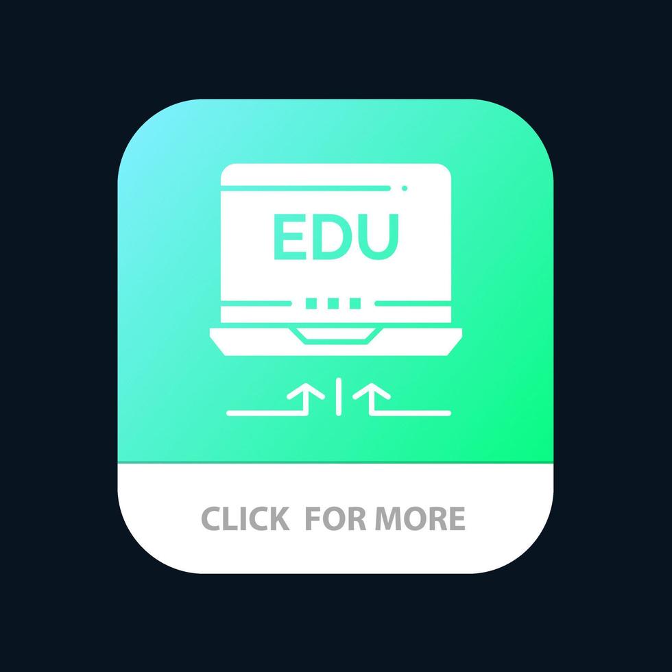 Laptop Hardware Pfeil Bildung Mobile App Icon Design vektor