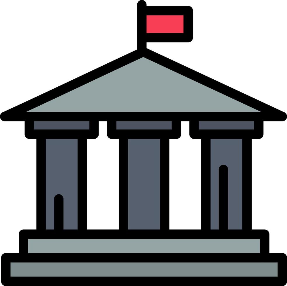 Bank flagga amerikan USA företag logotyp mall platt Färg vektor