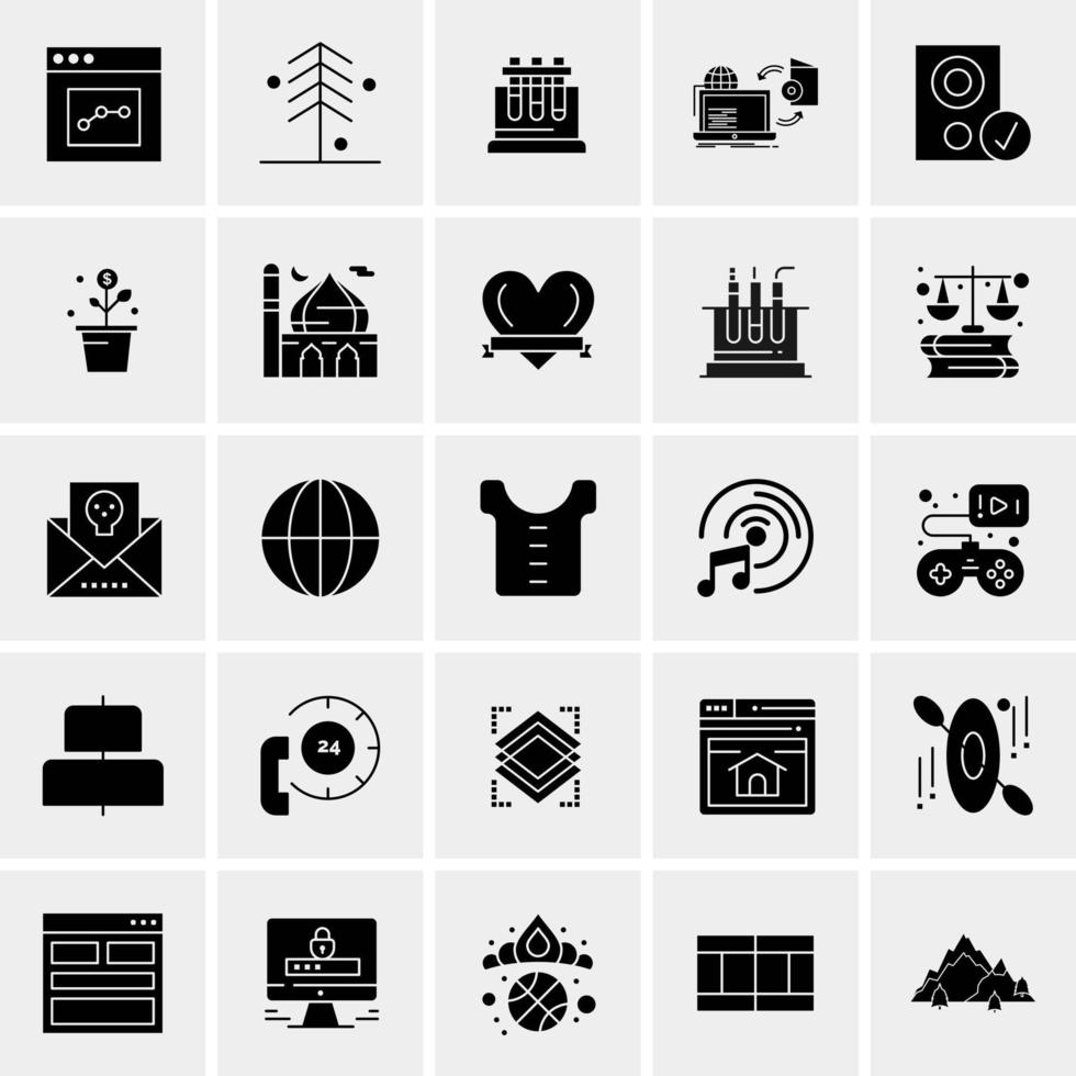 25 universelle Business-Icons Vektor kreative Icon-Illustration zur Verwendung in Web- und Mobilprojekten