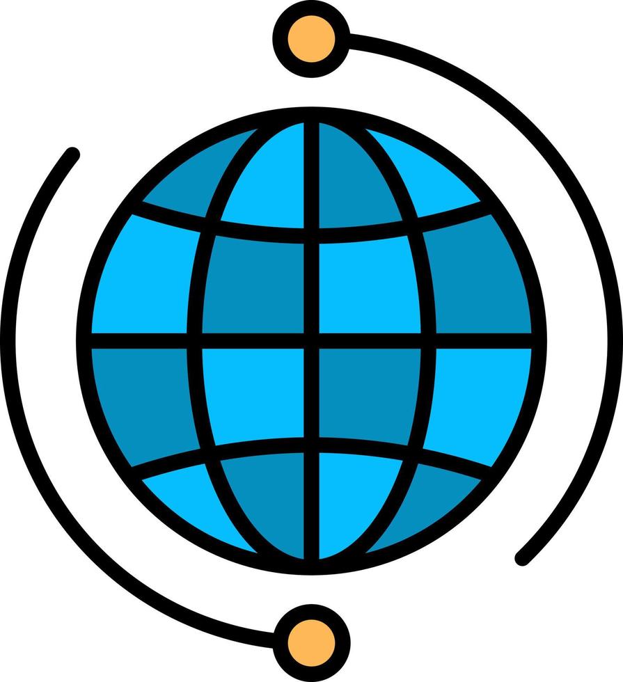 klot företag ansluta förbindelse global internet värld platt Färg ikon vektor ikon baner mall
