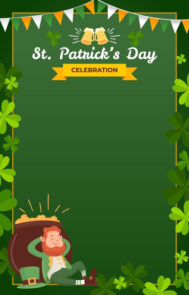 st. Patrick's Day Hintergrund mit Flaggendekorationen vektor