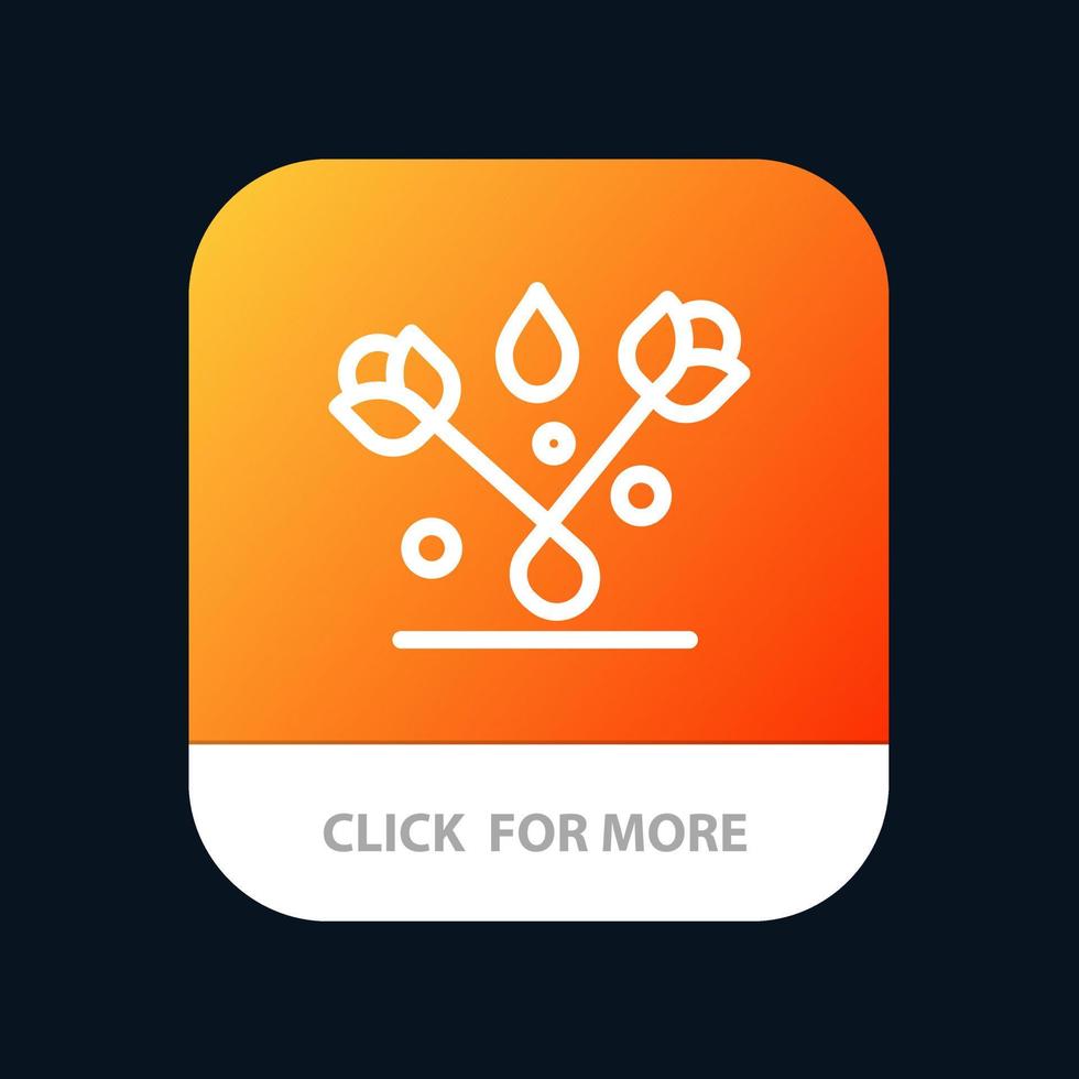 dekoration påsk växt tulpan mobil app knapp android och ios linje version vektor
