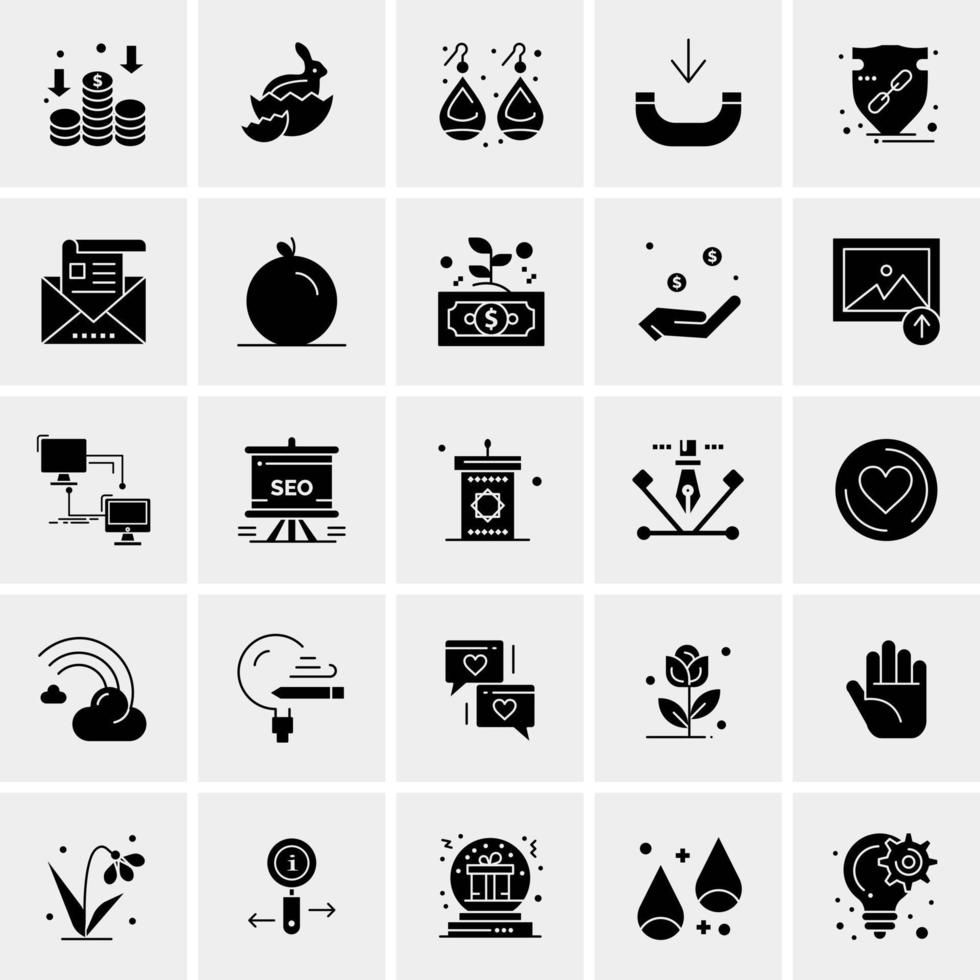 25 universelle Business-Icons Vektor kreative Icon-Illustration zur Verwendung in Web- und Mobilprojekten