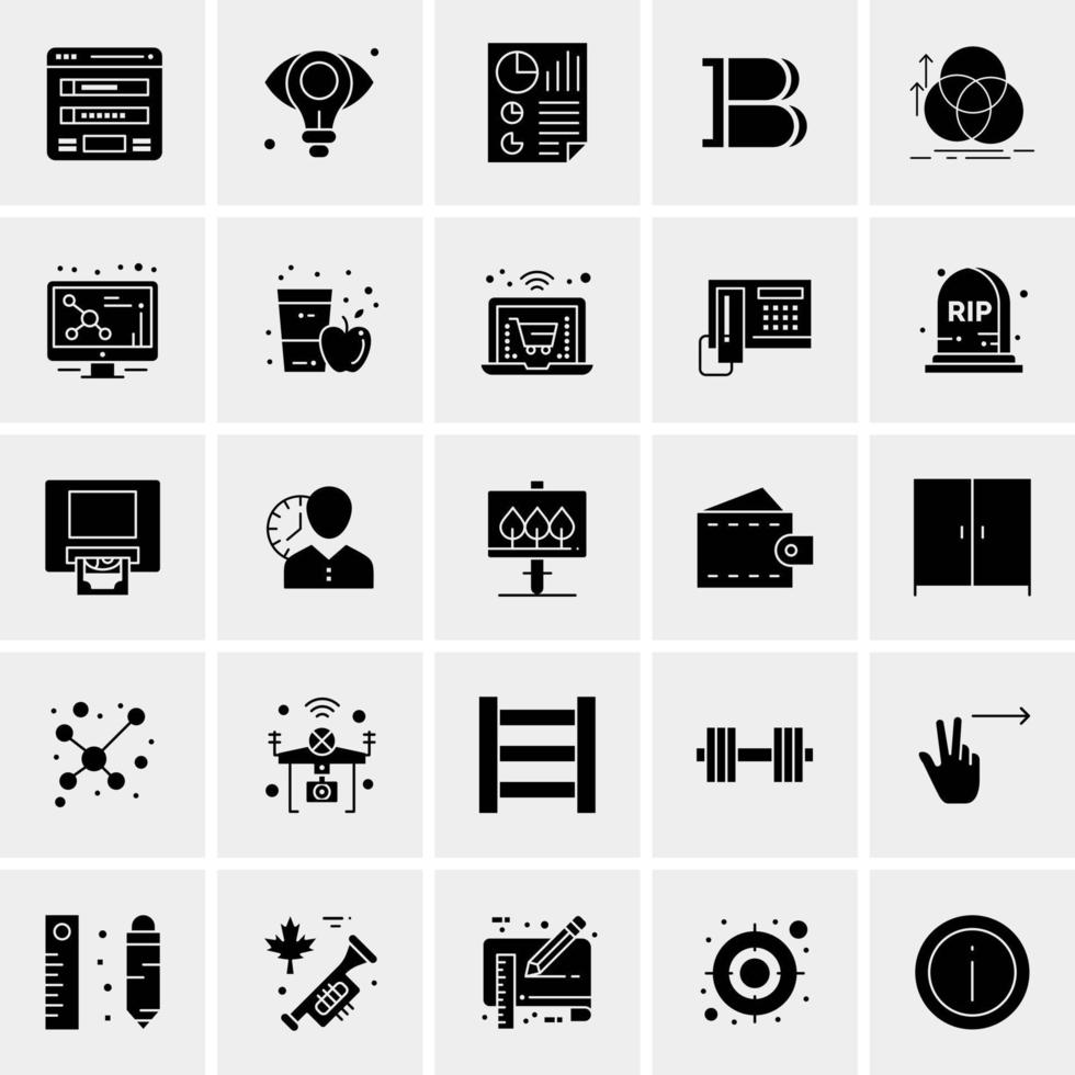 25 universelle Business-Icons Vektor kreative Icon-Illustration zur Verwendung in Web- und Mobilprojekten