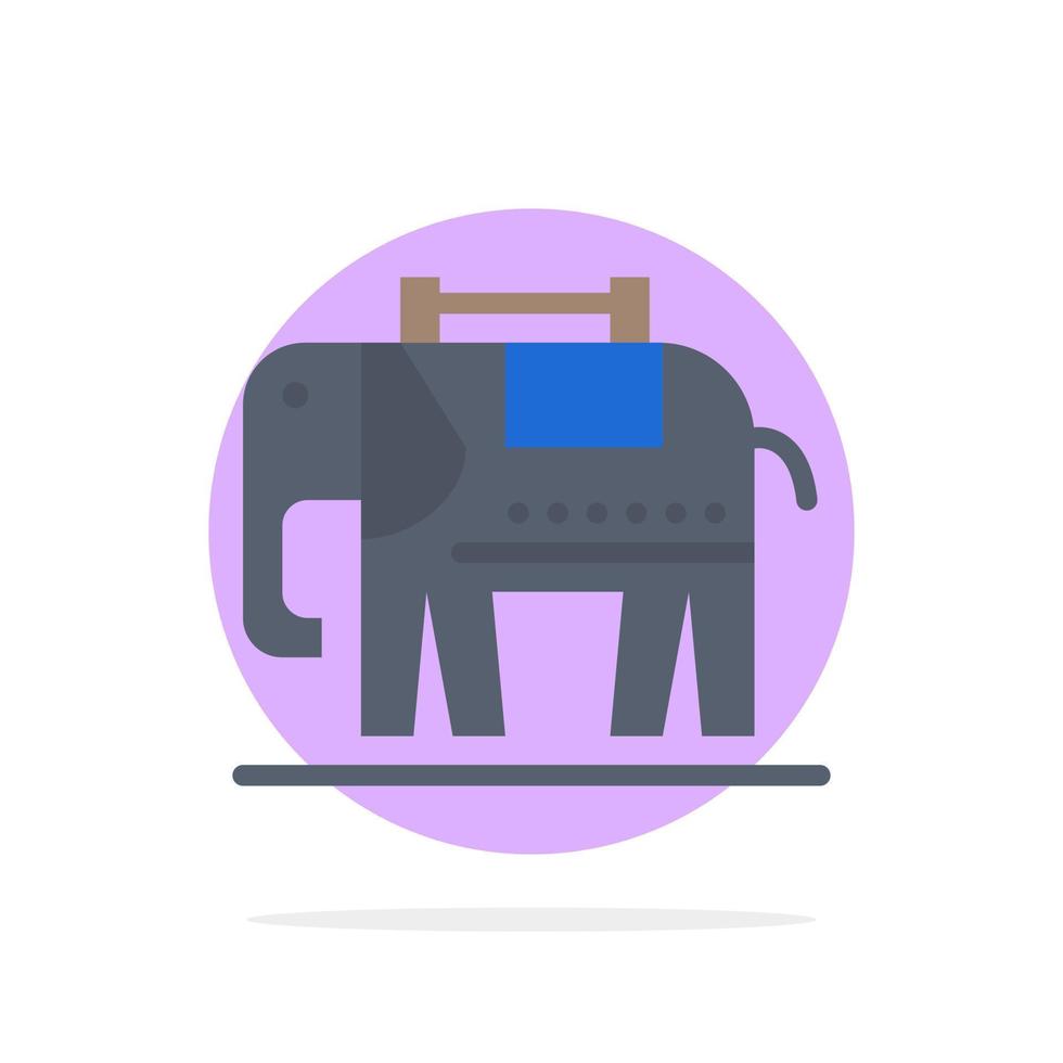 elefant amerikan USA abstrakt cirkel bakgrund platt Färg ikon vektor