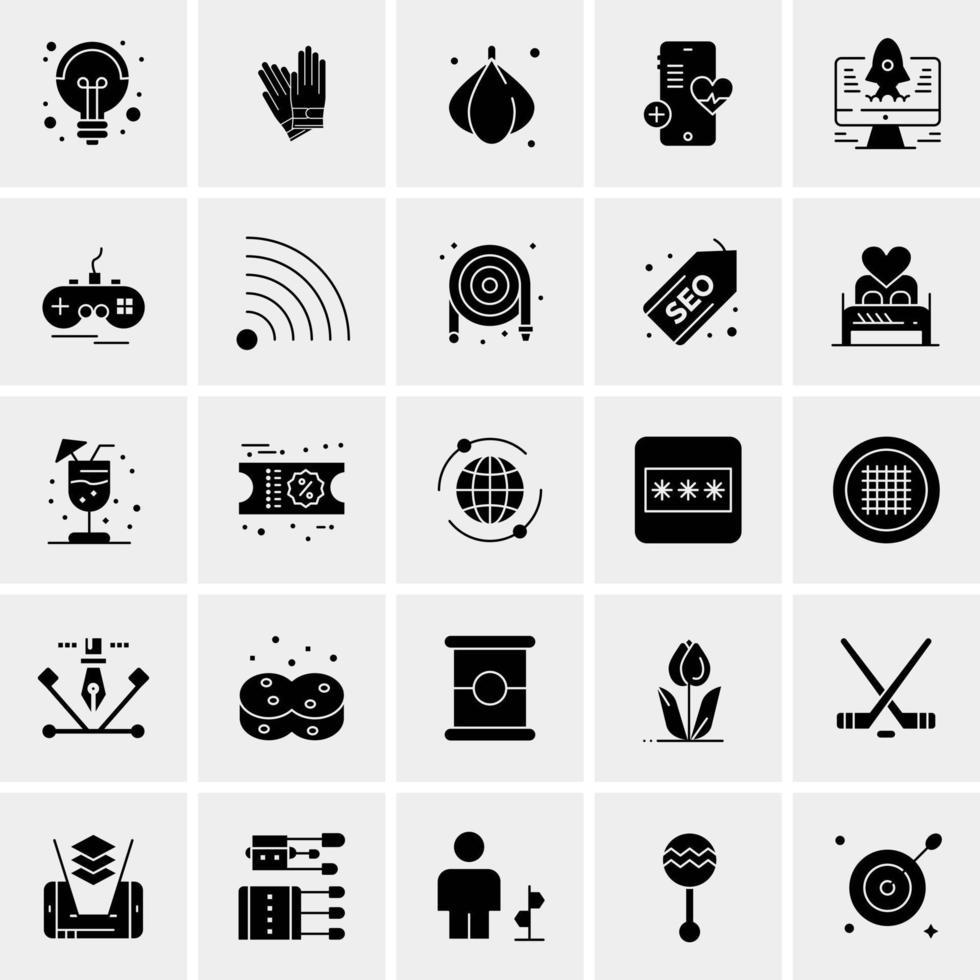 25 universelle Business-Icons Vektor kreative Icon-Illustration zur Verwendung in Web- und Mobilprojekten