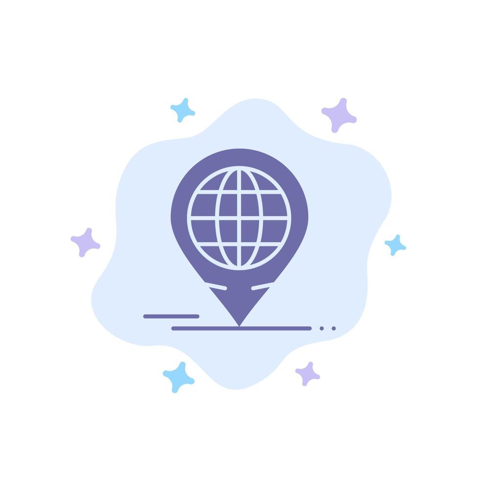 företag forum global modern blå ikon på abstrakt moln bakgrund vektor